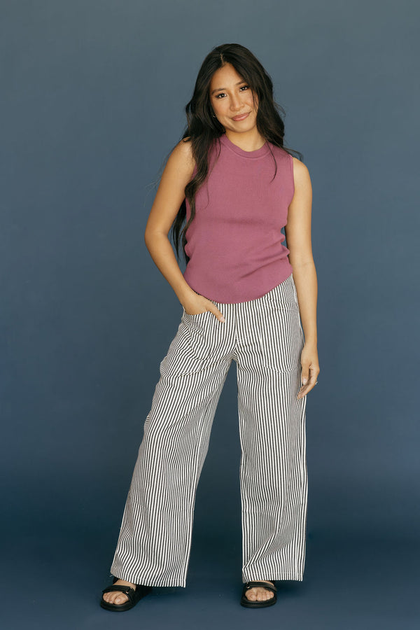 Bria Tank Top-Berry