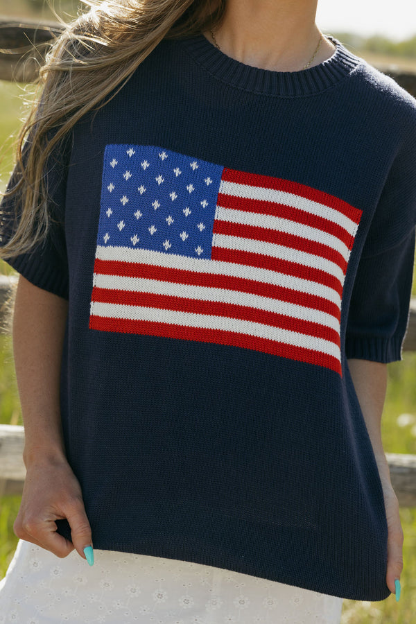 Flag of Freedom Top-Navy