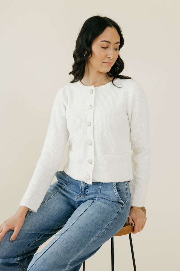 Beckham Cardigan-Ivory