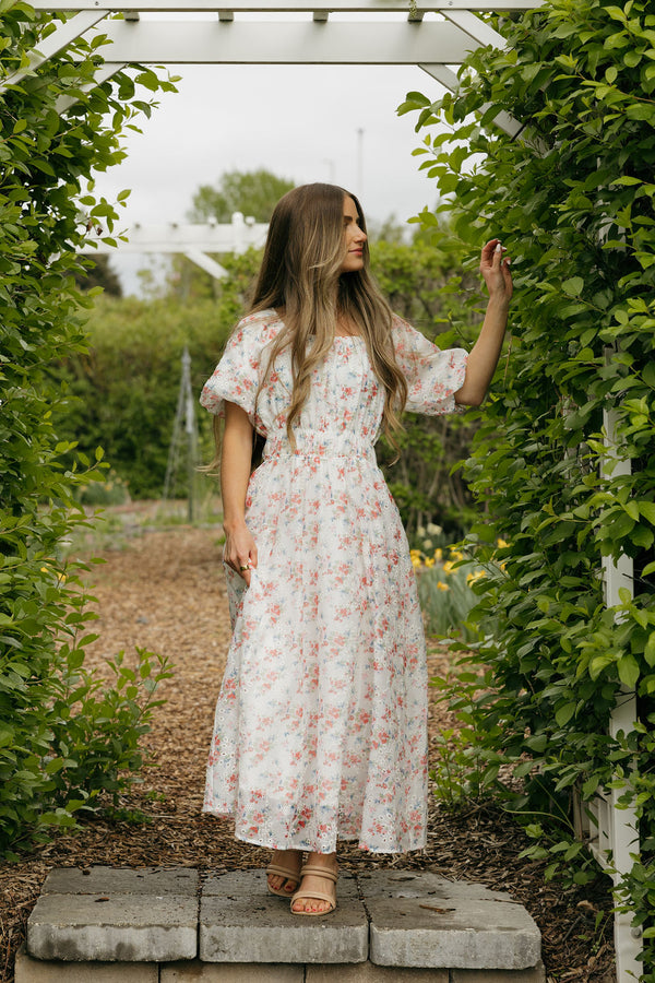 Magnolia Dress-Ivory Floral