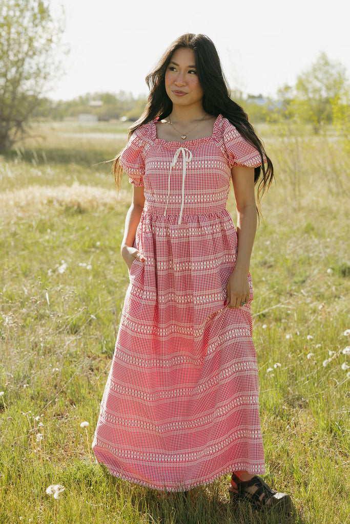 Jolene Dress-Red Gingham