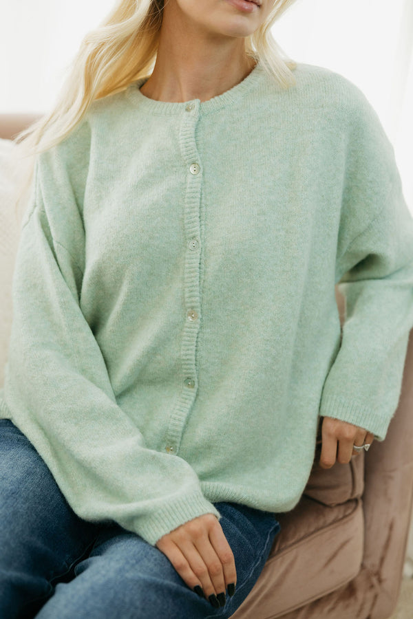 Delilah Cardigan-Mint