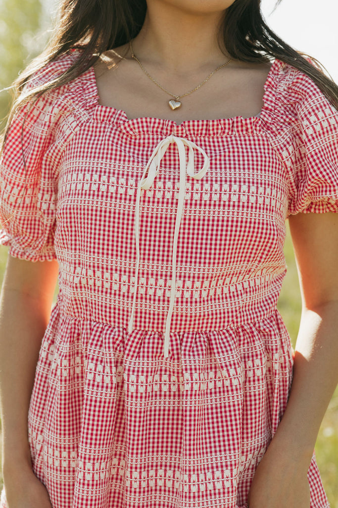 Jolene Dress-Red Gingham – Love Olive Co