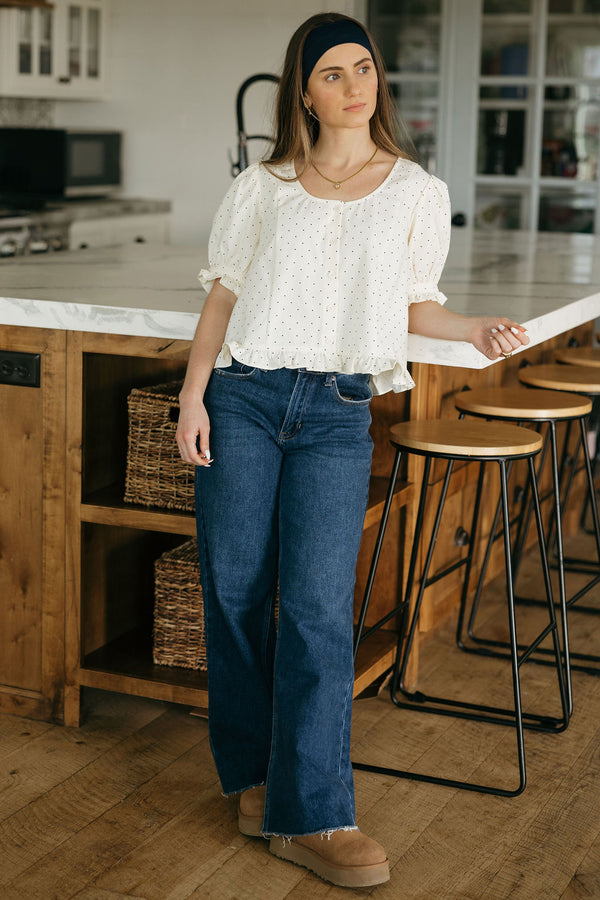 Gabriella Top-Cream Dot
