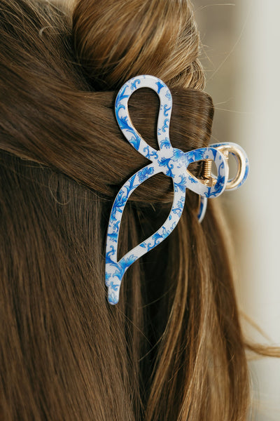 Roselyn Bow Claw Clip-Gold/Multi