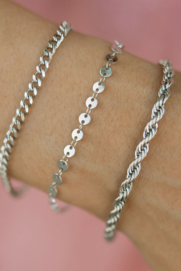 Braxton Bracelet Set-Silver