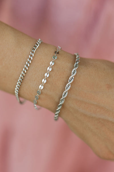 Braxton Bracelet Set-Silver
