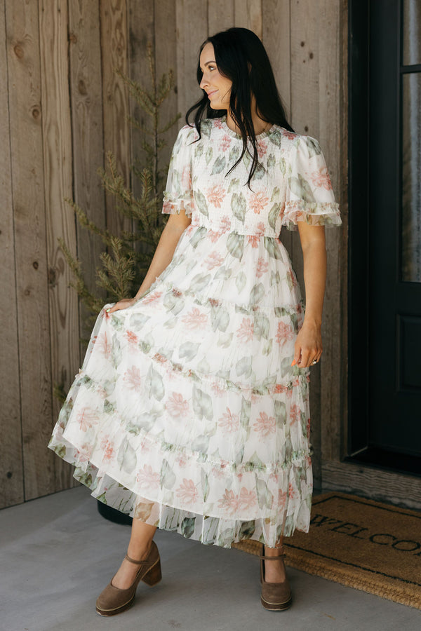 Felicity Dress-Ivory Floral