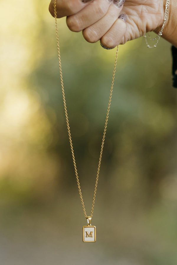 Brilee Initial Necklace-Gold