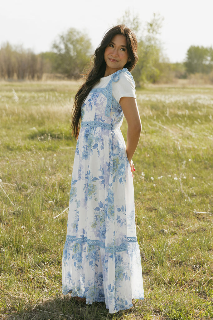Savannah Dress-Blue Floral  Love Olive Co