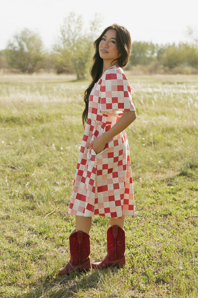brinley maxi dress Brinley Dress-Red Patchwork – Love Olive Co