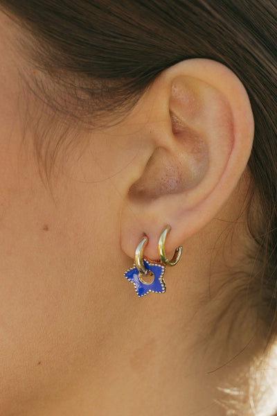 Stella Star Earrings-Gold/Blue