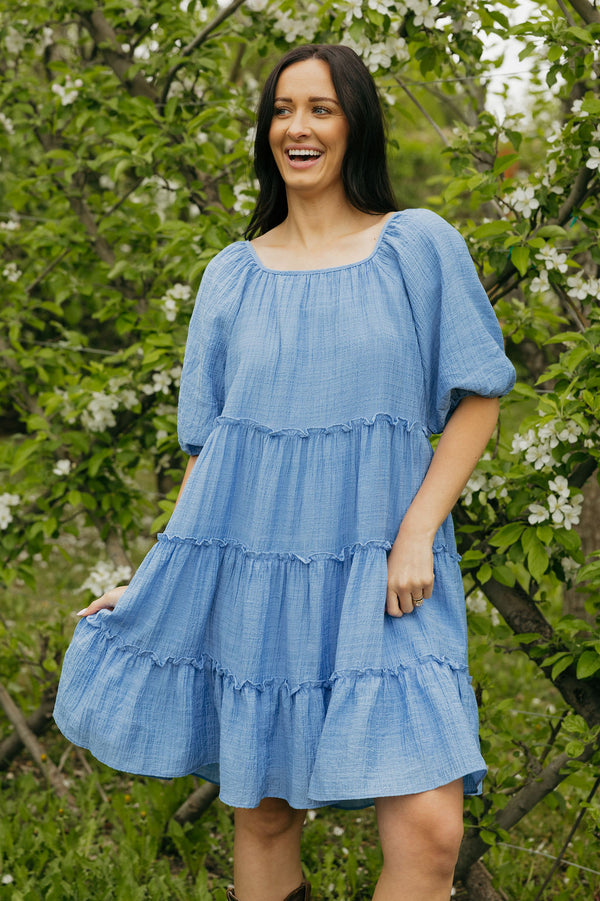 Kenley Dress-Blue