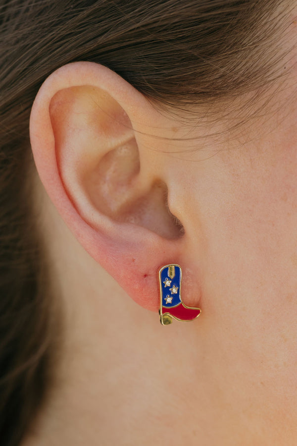 American Cowgirl Earring Set-Gold