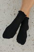 Socken mit Zopfmuster und Twist-Muster - Schwarz