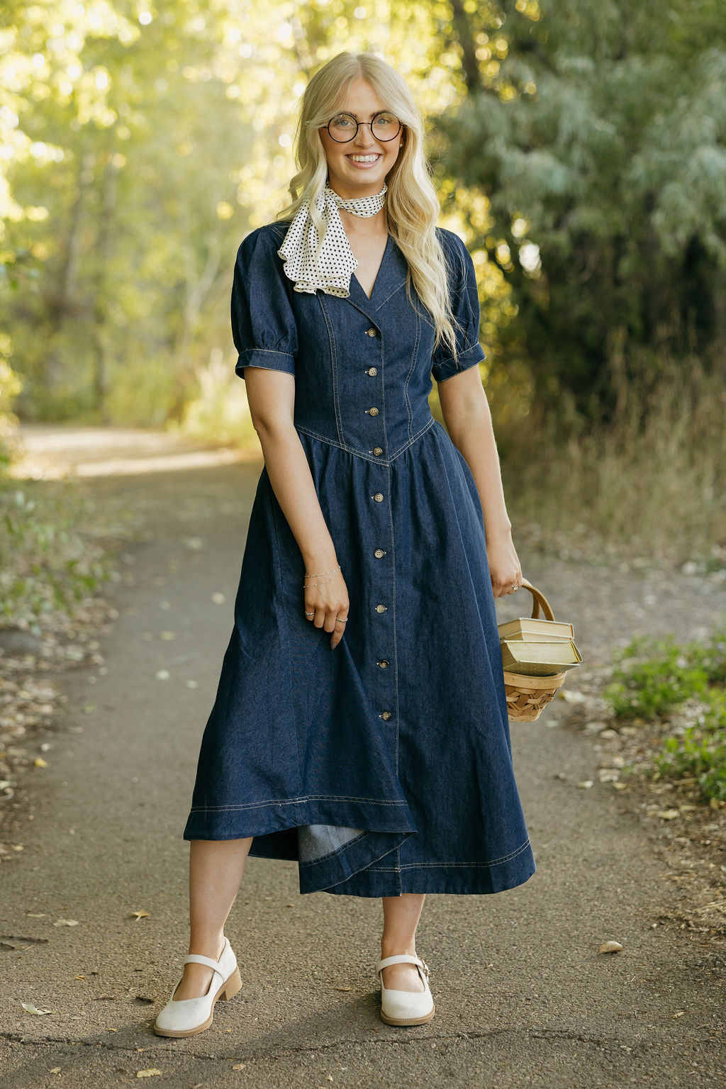Iris Dress-Denim L / Blue