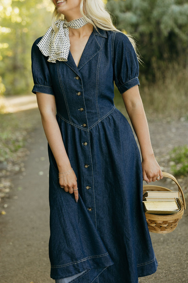 Iris Dress-Denim