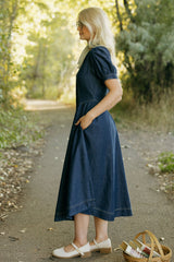 Iris Dress-Denim – Love Olive Co