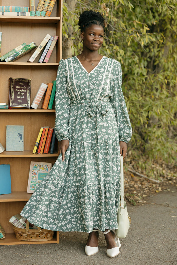 Courtney Dress-Sage Multi