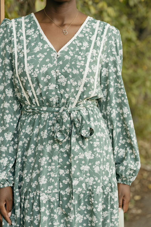 Courtney Dress-Sage Multi