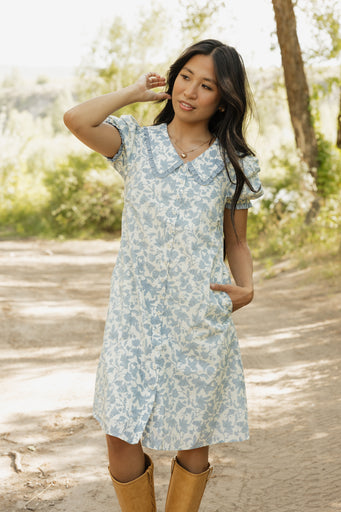Sadie Dress-Blue Floral