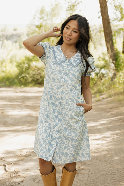 Sadie Dress-Blue Floral