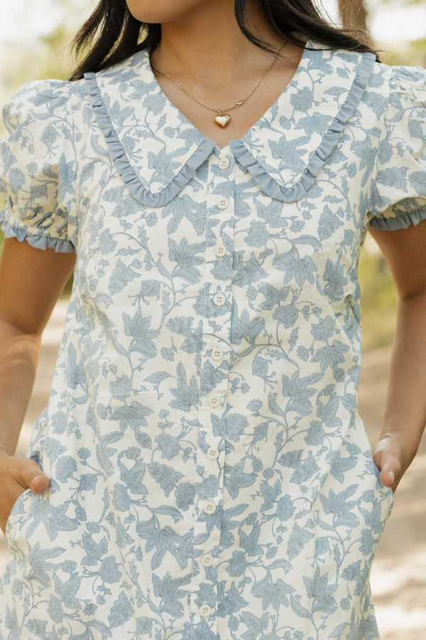 Sadie Dress-Blue Floral