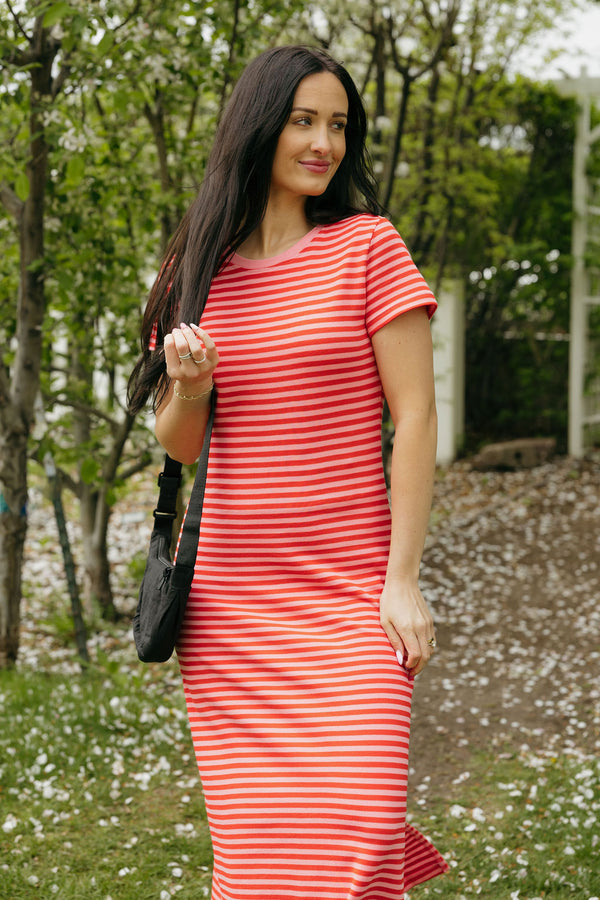 Lindsey Dress-Red/Pink