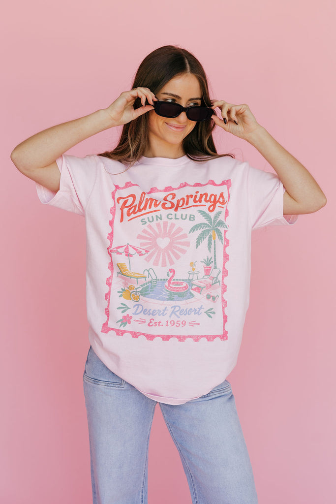 Palm Springs Tee-Pink