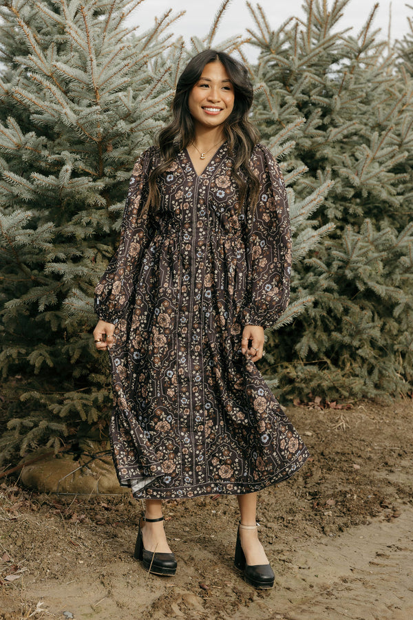 Lyndsie Dress-Black Multi