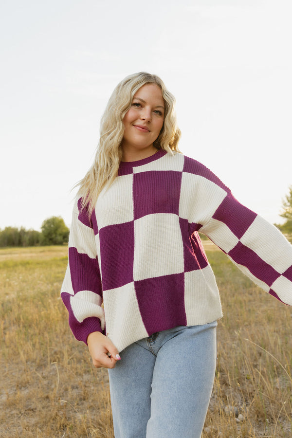 McDonell Sweater-Magenta Purple