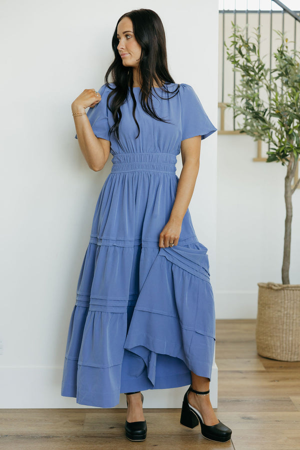 Daniela Dress-Dusty Blue