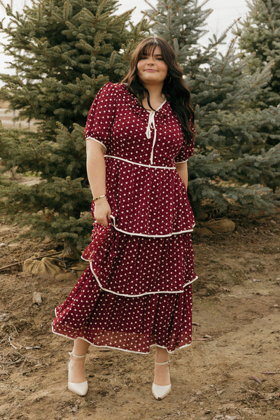 Amanda Dress-Burgundy Floral