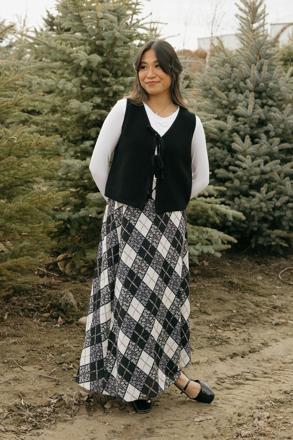 Laine Skirt-Black Multi