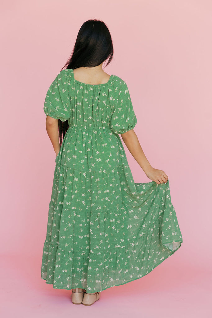 Eliza Dress-Green Floral – Love Olive Co