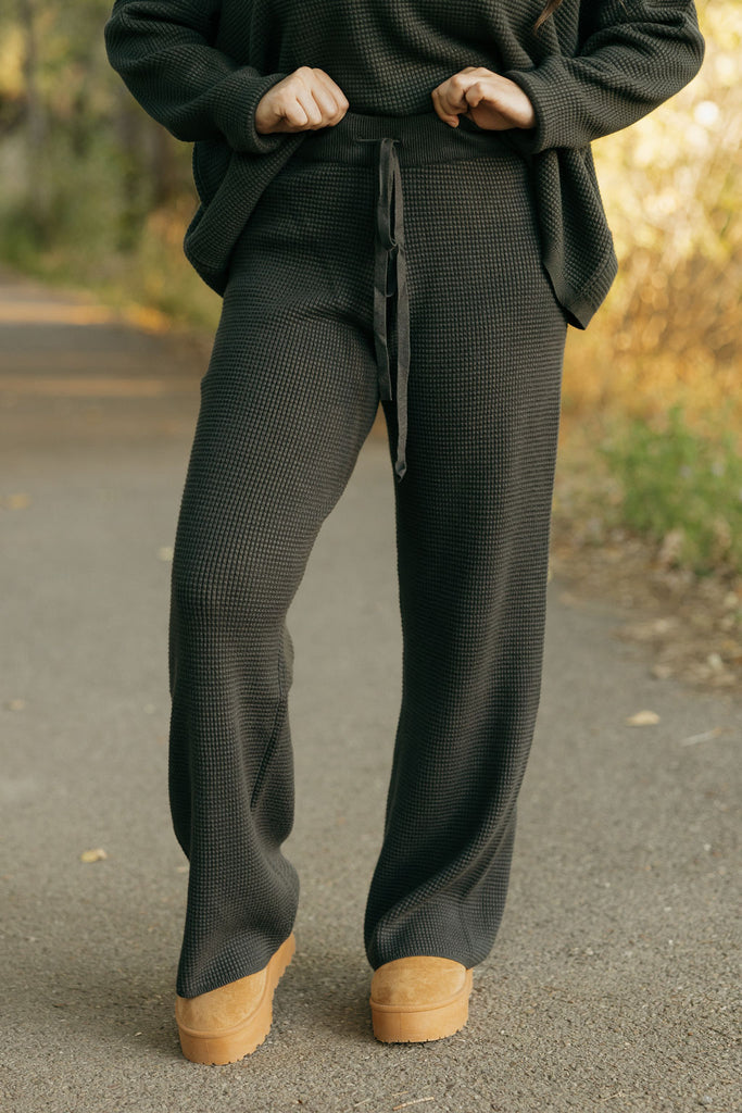 Kaydee Sweater Pants-Deep Grey