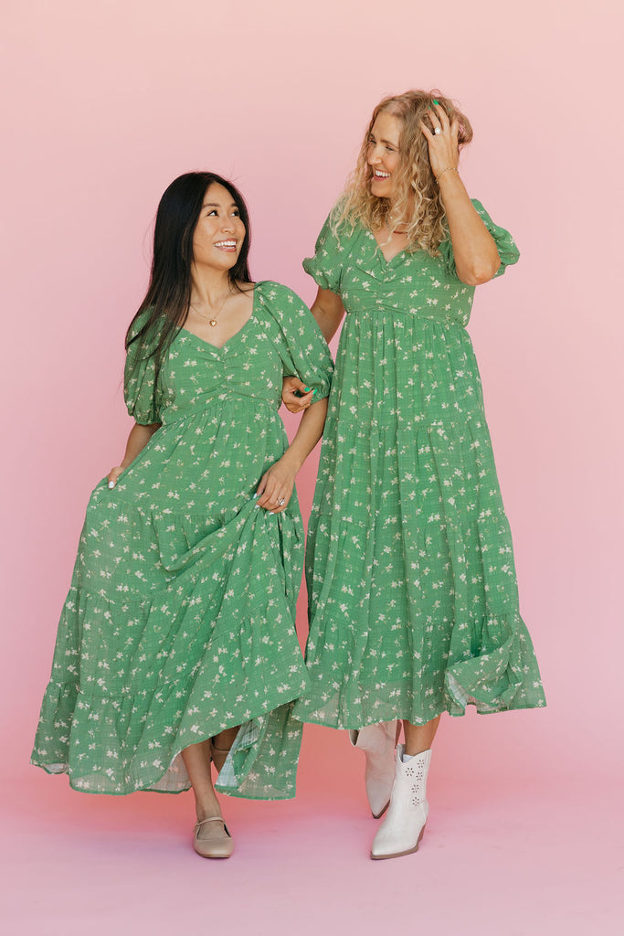 Eliza Dress-Green Floral
