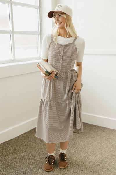 Lucy Dress-Mocha Gingham