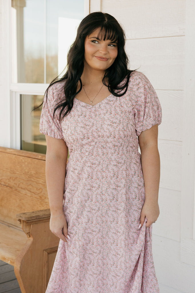 Emmaline Dress-Pink Floral – Love Olive Co