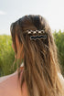 Wavy Barrette Set-Black/Ivory