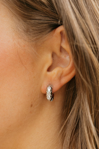 Sadie Earrings-White Gold Dipped