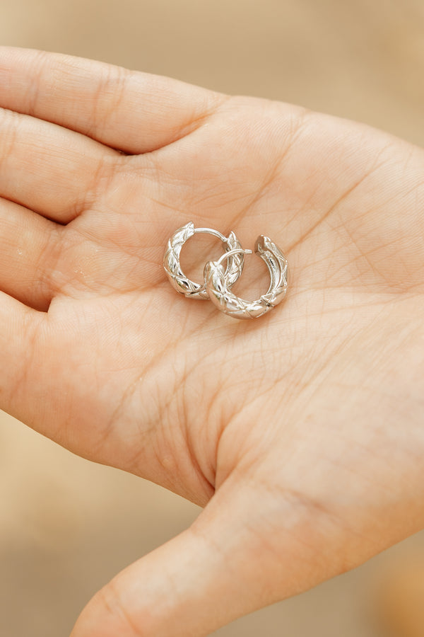 Sadie Earrings-White Gold Dipped