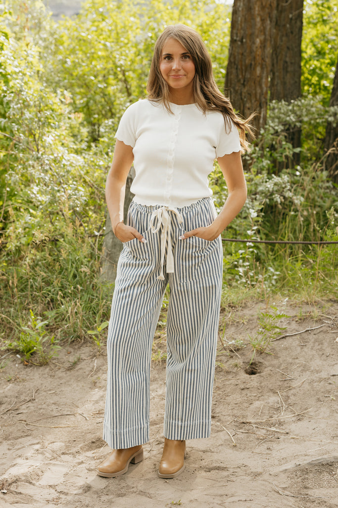 Austin Pants-Blue Stripe