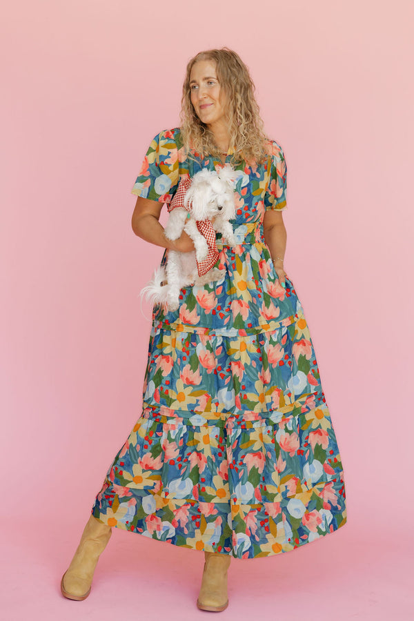 Caribbean Dress-Blue Multi – Love Olive Co