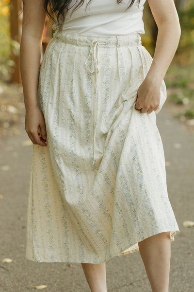 Brielle Skirt-Cream Floral
