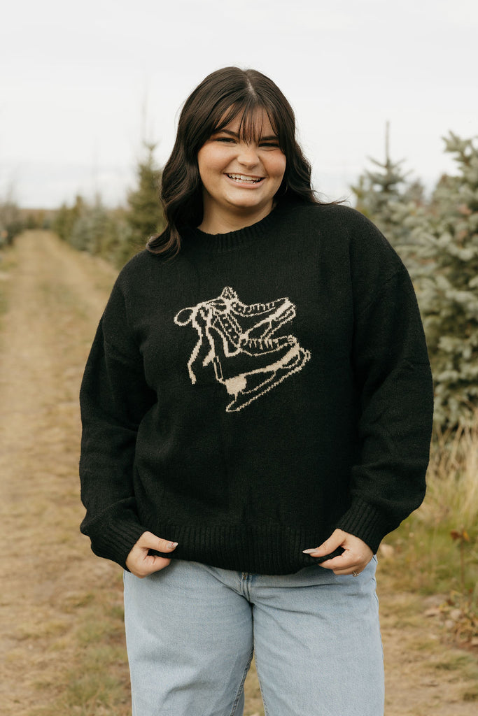 Vintage Skates Sweater-Black