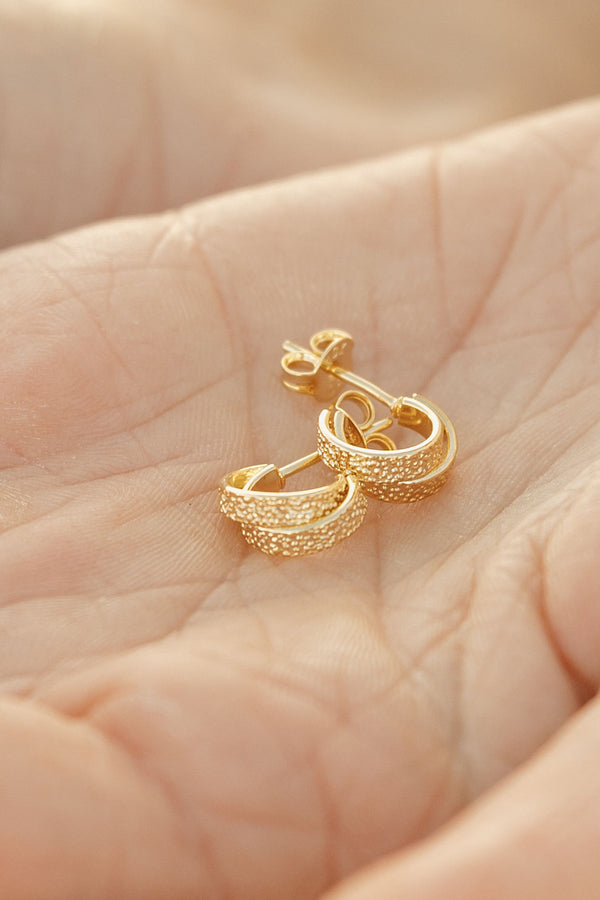 Jada Mini Hoop Earrings-18K Gold Filled