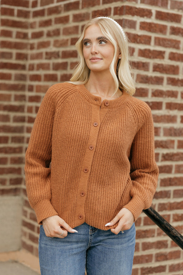 Granger Cardigan-Burnt Orange