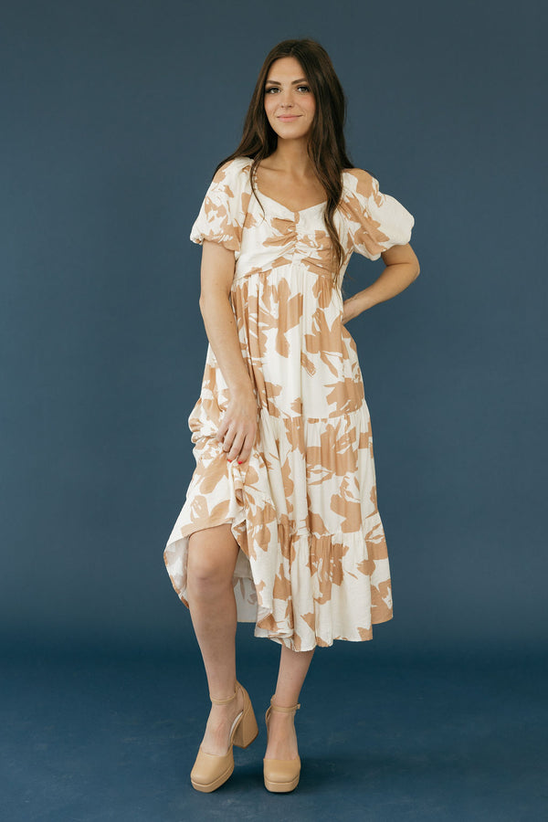Tyla Dress-Ivory/Tan