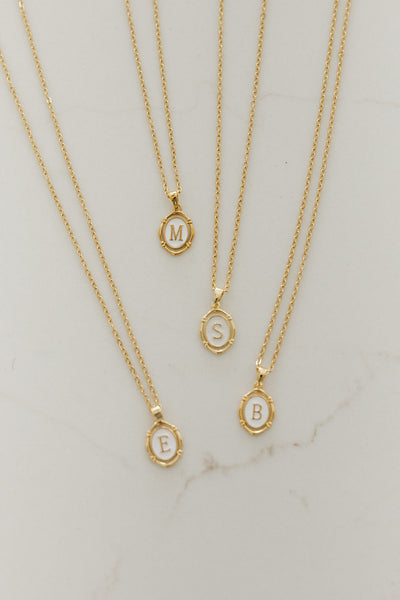 Dainty Initial Necklace-Gold